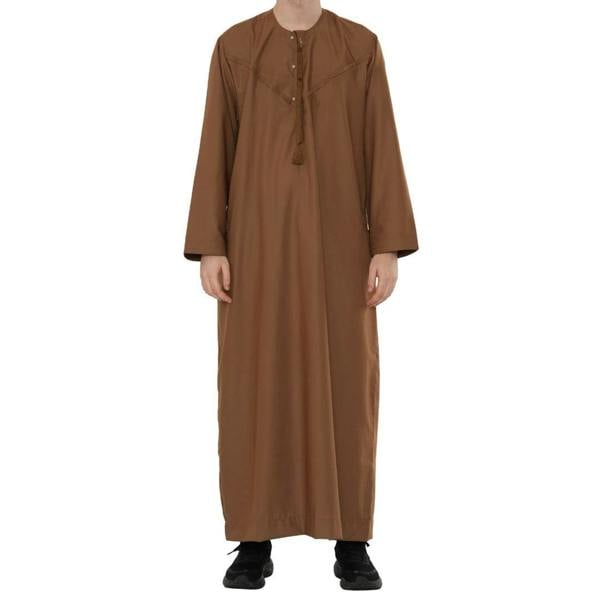 HM11 - Men's Emirati Omani Bobble Button Thobe-TruClothing