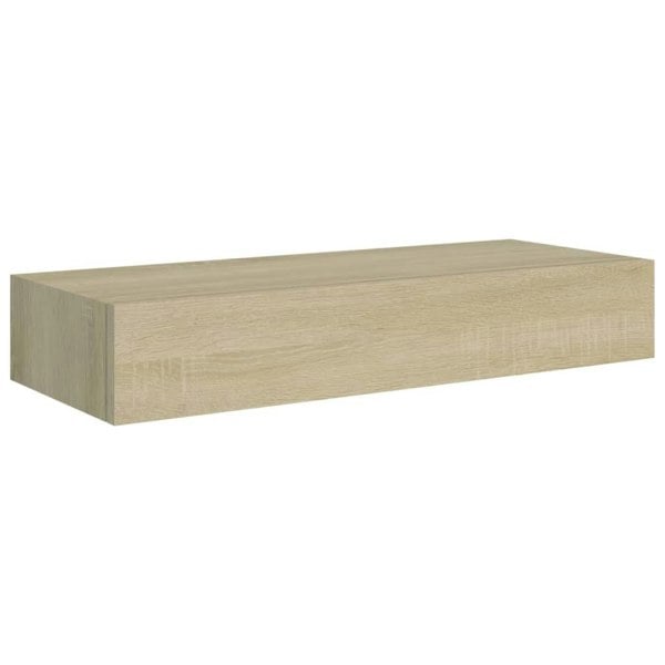Berkfield Wall-mounted Drawer Shelves 2 pcs Oak 60x23.5x10cm MDF