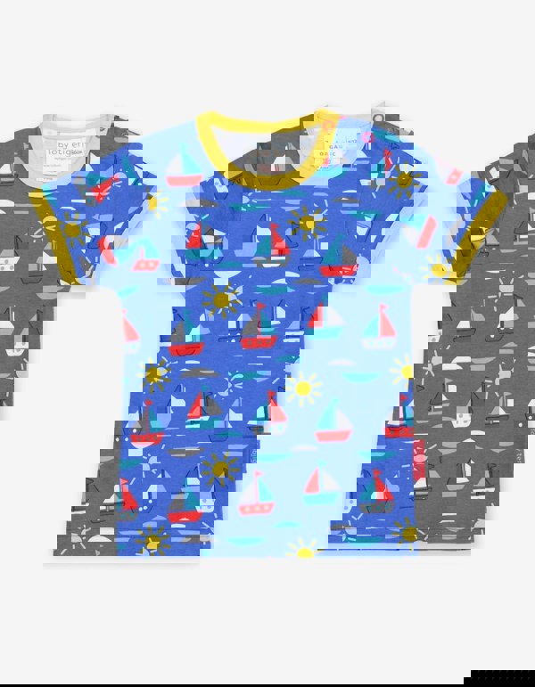 Organic Boat Print T-Shirt - Toby Tiger UK Retail