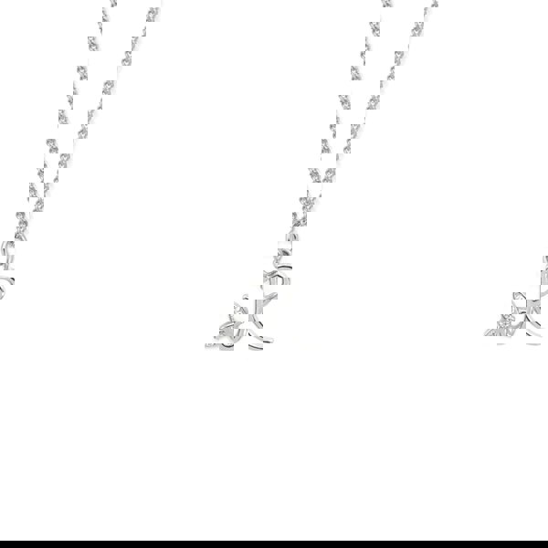 Say It With Dainty Winged Initial Charm Necklace - Sterling Silver