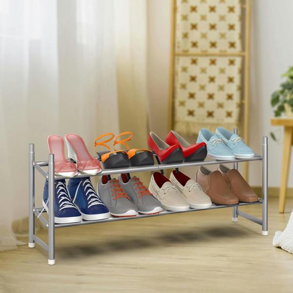 Dyzi Metal Shoe Rack Multi Tier Freestanding Footwear Storage Organiser