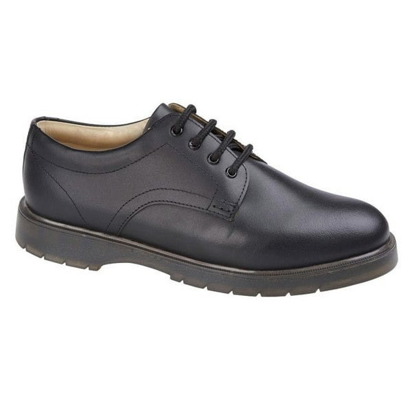 Grafters Mens Waxy Leather Formal Shoes - Black