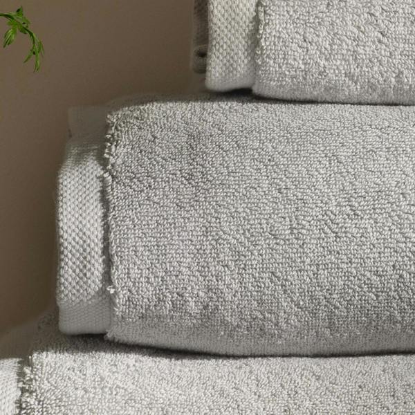 Light Grey Supima Cotton Bath Towel close-up detail 2 | Soak and Sleep
