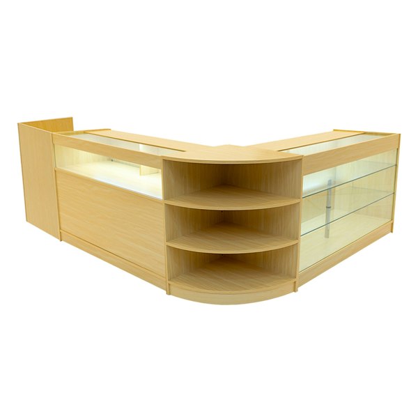 Monstershop Hyperion LED Shop Counter Set K1500, B1500, TB60 & LM60 - Maple