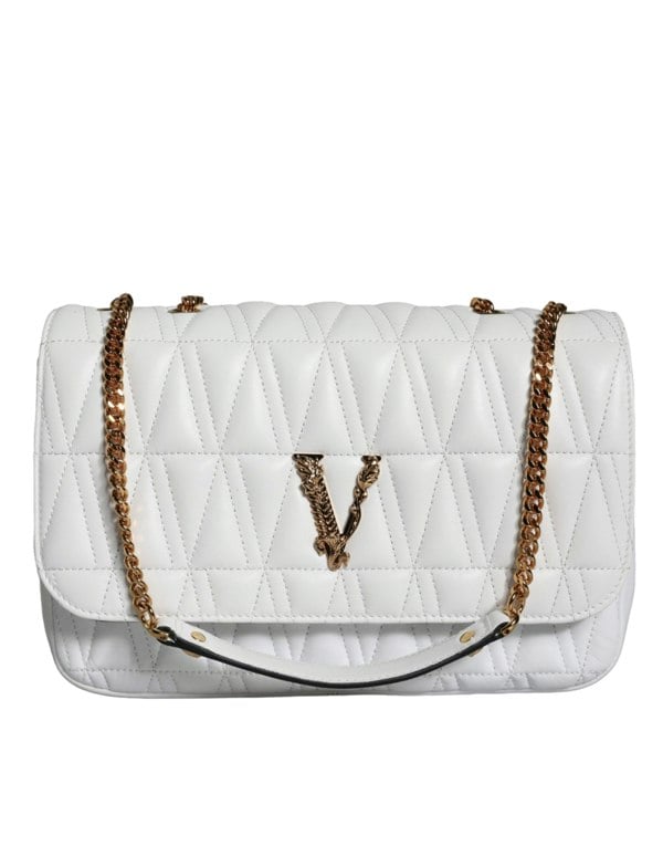 Versace La Medusa Chain Shoulder Bag - White