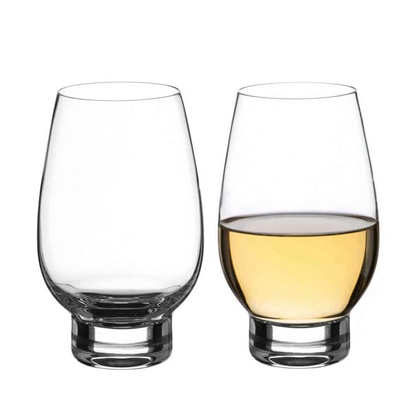 Diamante Moderna Stemless White Wine Glasses - Set of 2