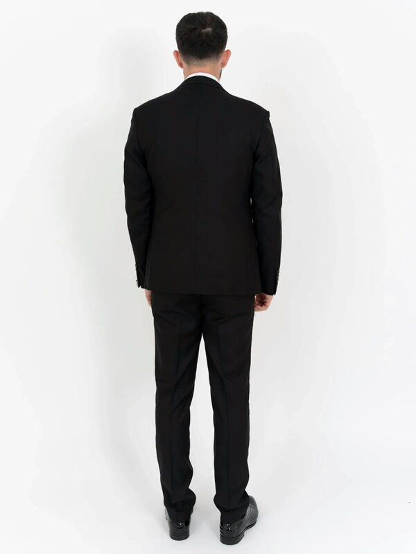 V2 Classic Henry - Black Three Piece Suit