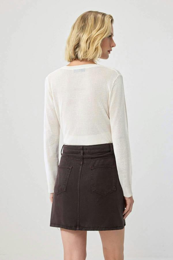 High Waist A-Line Mini Skirt