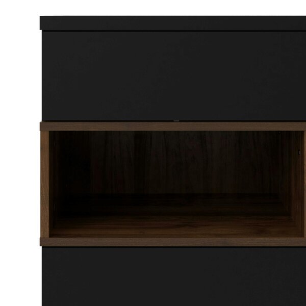 Wyld Haus Indigo Sideboard 2 Door 1 Drawer in Black and Walnut