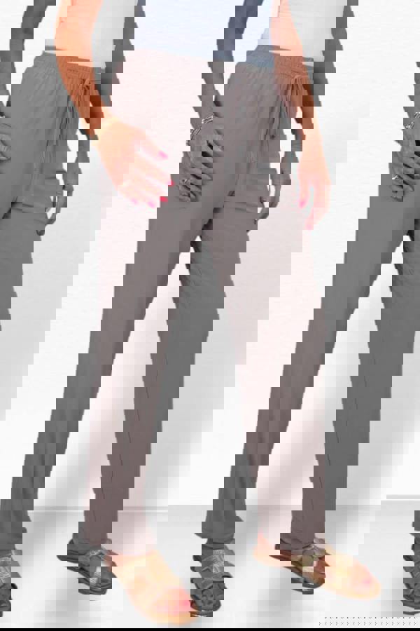 Paulo Due Women's Drawstring Elastic Waist Relaxed Fit Trousers