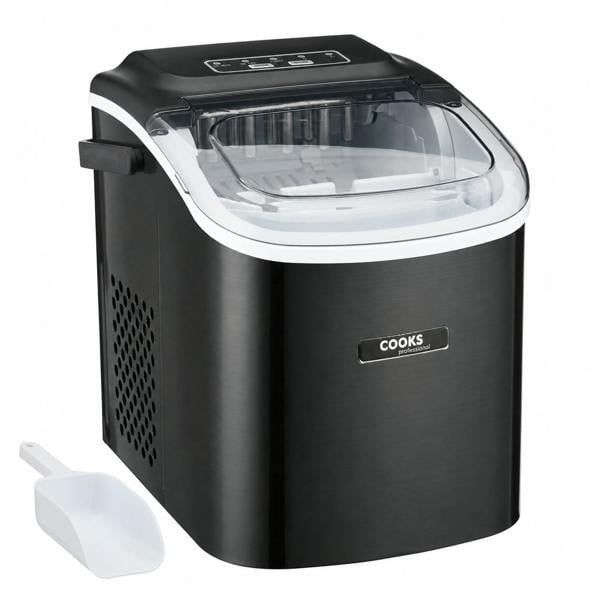 Cooks Professional 1.3L Ice Maker | 12kg / 24h | Black