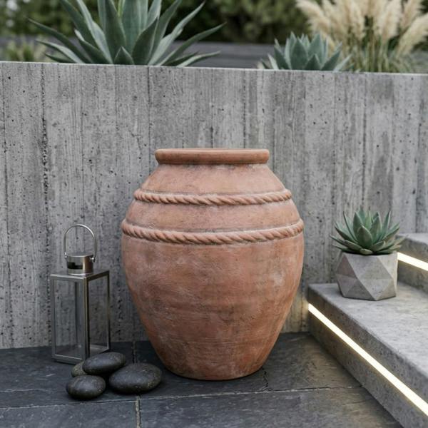 Garden Greatness Antique Terracotta Rope Garden Pot
