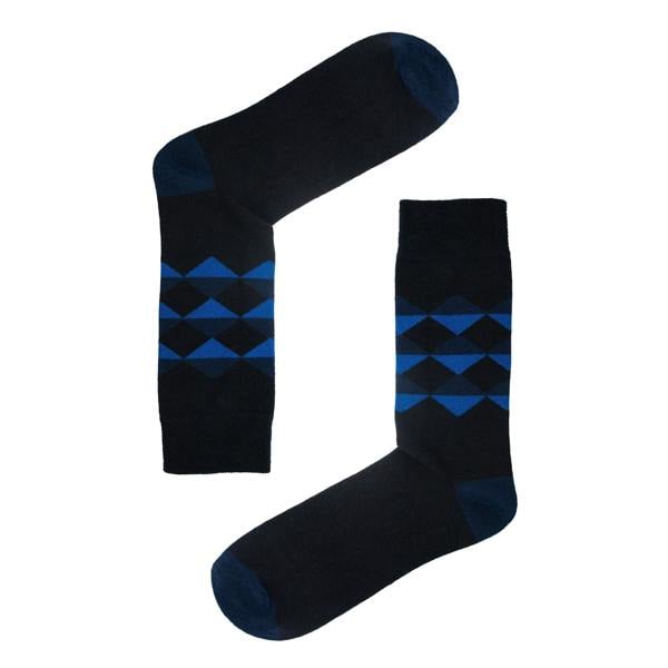Jemsox Diamond Pattern Organic Cotton Mens Socks | Soft Comfort Top