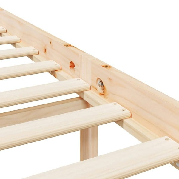 Berkfield Bed Frame 140x190 cm Solid Wood Pine