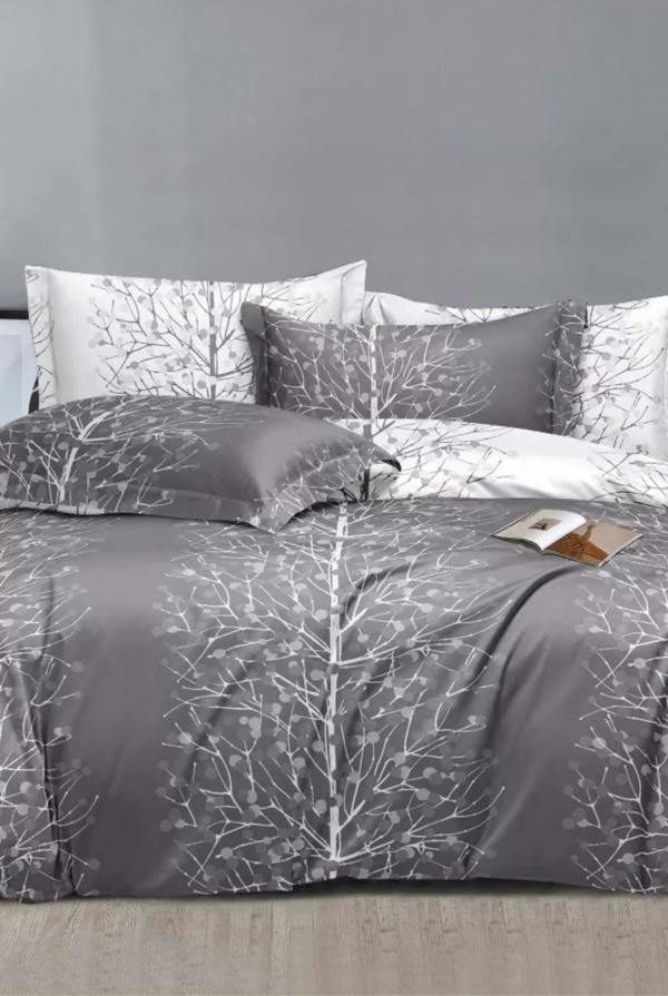 Ezysleep Grey Nature Printed Duvet Set