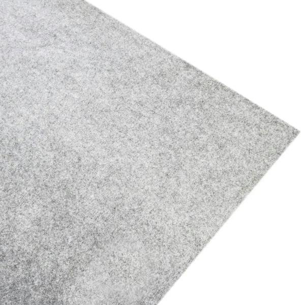 Silver van lining material with a soft, textured surface, ideal for VW Caddy racking units, showcasing durability and...