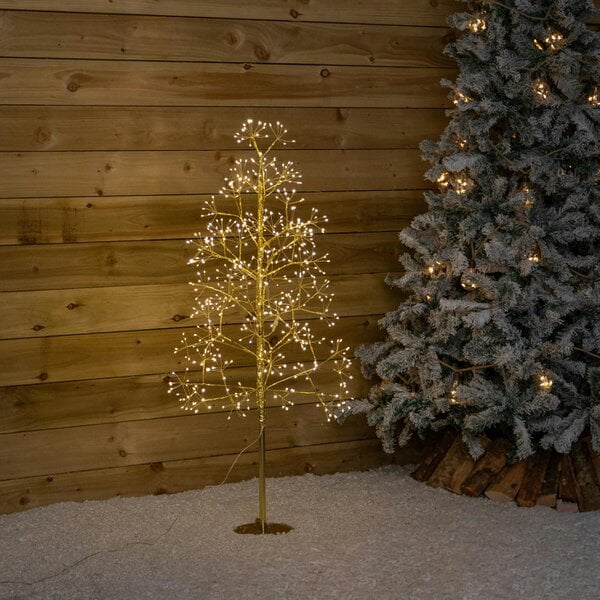 Samuel Alexander 1.2m Golden Twinkling Christmas Twig Tree with 575 Warm White LEDs