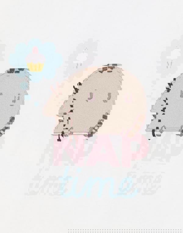 Pusheen Girls Blue Pusheen The Cat Long Sleeve Short Leg Pyjama Set