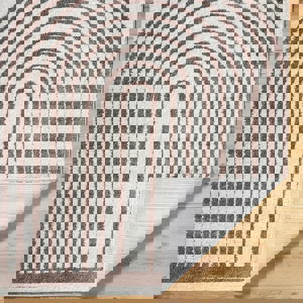 Livabliss Fossay Shag-Washable Beige Brown Modern High Pile Rug