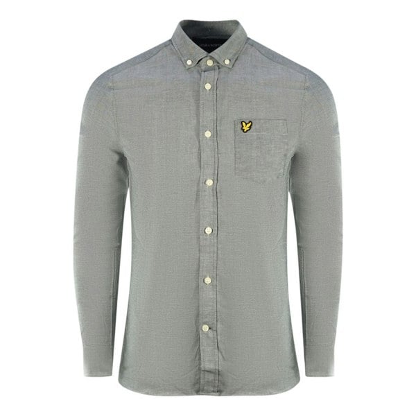 Lyle & Scott Slim Fit Long Sleeved Oxford Shirt - Grey