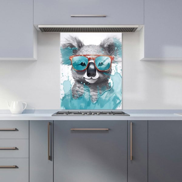 Warren Reed - Designer Splashart Koala In Glasses Kitchen Splashback