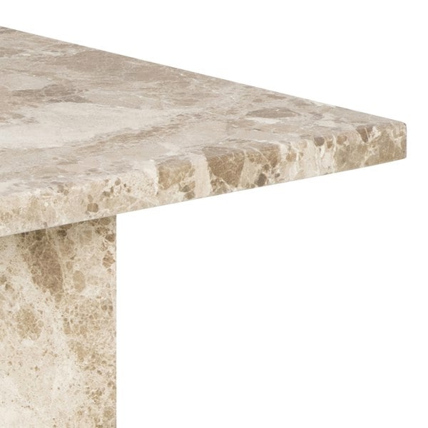 Furniture To Go Vega Rectangular Coffee Table with Brown Marble Top 140cm