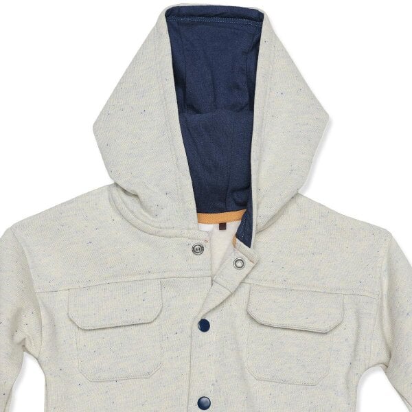 Mini Cuddles Hooded Shacket (Light Grey)