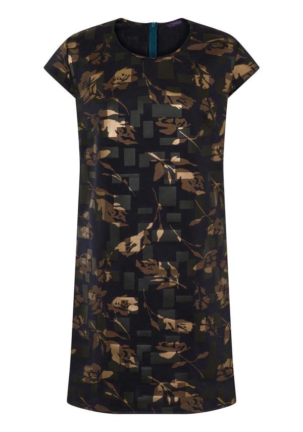 HotSquash Capped Sleeve Floral Shift Dress
