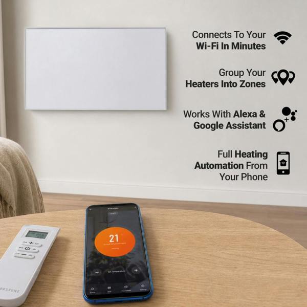 Mirrorstone Heating 1200W Nexus Wi-Fi Infrared Heating Panel