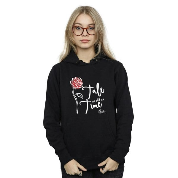 Disney Womens/Ladies Tale As Old As Time Rose Hoodie - Black