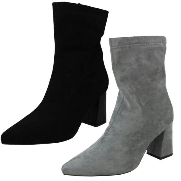Spot On Ladies Spot On High Heeled Ankle Boots F51199