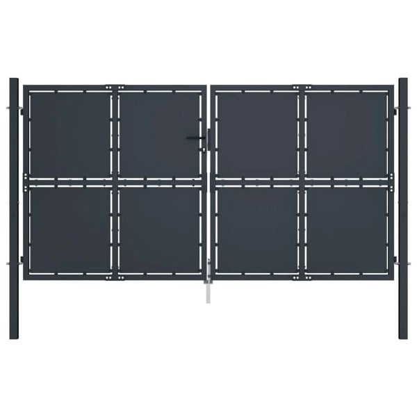 Berkfield Garden Gate Steel 300x200 cm Anthracite