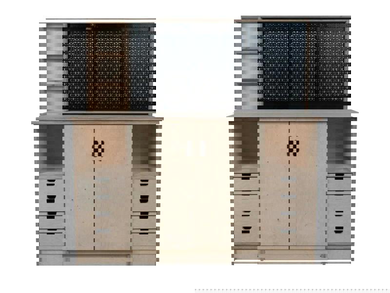 wooden cabinet workbench