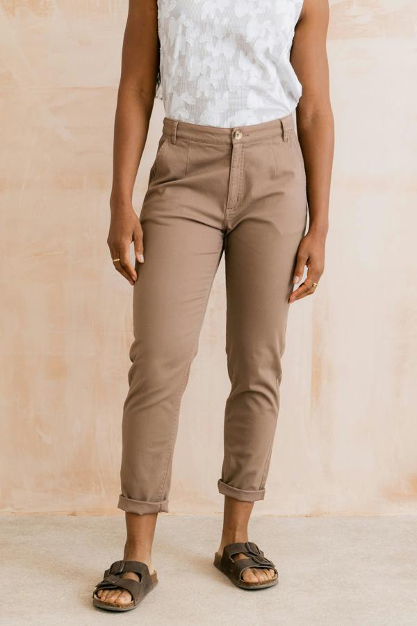 Lily & Me Breaker Stretch Twill Trousers Mocha