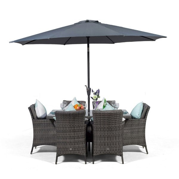 Giardino Savannah Rectangular 6 Seater Rattan Patio Dining Set