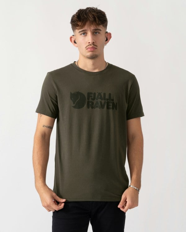Fjallraven Logo Mens T-Shirt - Dark Olive 633
