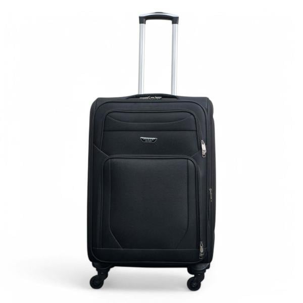 Infinity Luggage Soft Shell Lightweight Nylon Suitcase Set 4 Wheel Travel Case Holiday Bags