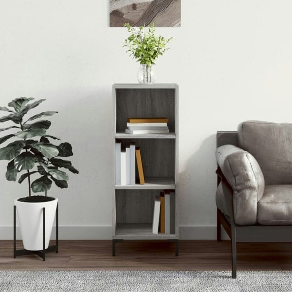 Berkfield Sideboard Grey Sonoma 34.5x32.5x90 cm Engineered Wood
