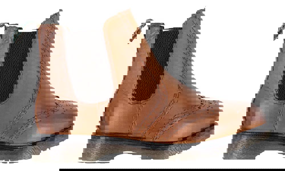 Frank James Warkton Mens Classic Dealer Chelsea Leather Brogue Ankle Boots