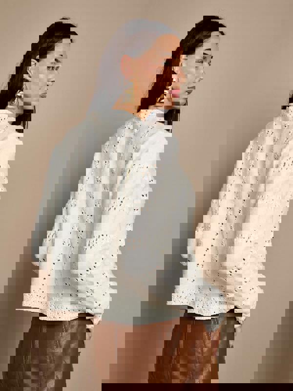 GWD Rachel Cream Crochet Knit Cardigan