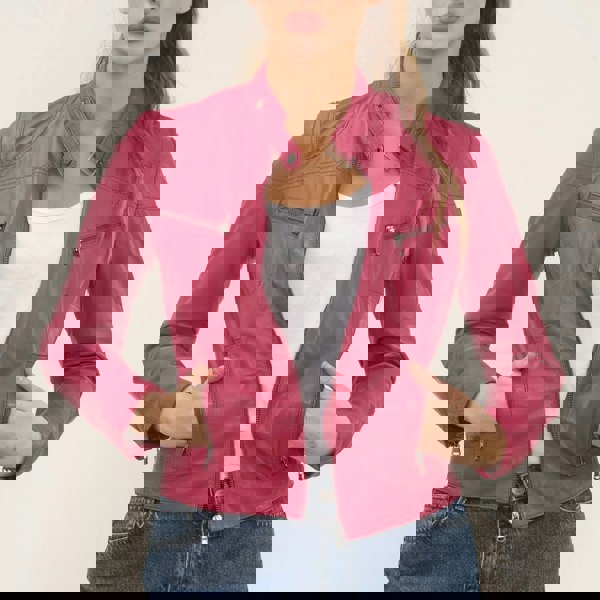 Leather Company Women's Real Leather Classic Racer Style Biker Jacket