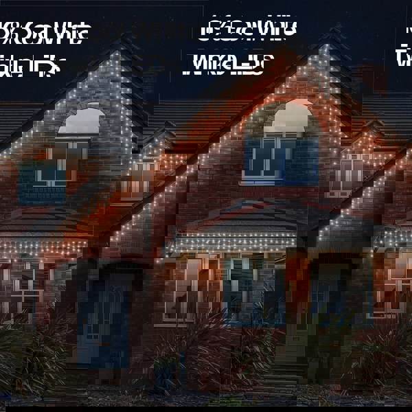 Eagle Connect Icicle lights White Rubber  60/40/20 Drop 10% 2M