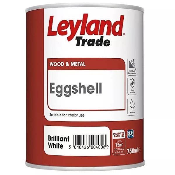 Leyland Trade Eggshell Brilliant White Paint - 750ml
