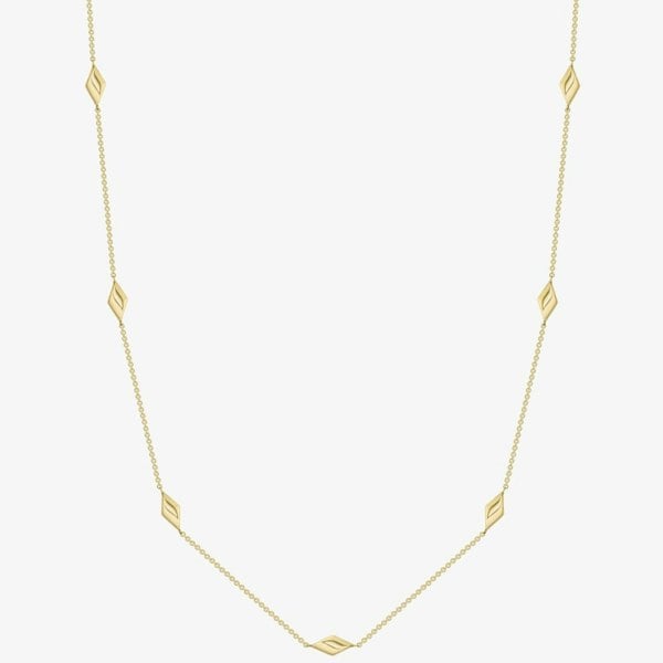 T. H. Baker 9ct Yellow Gold 17-Inch Kite Motif Necklace CA034-17