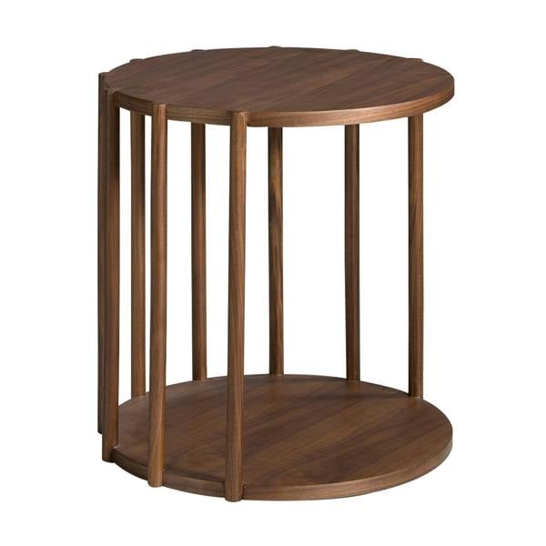 Angel Cerdá Round Walnut Corner Table 2039