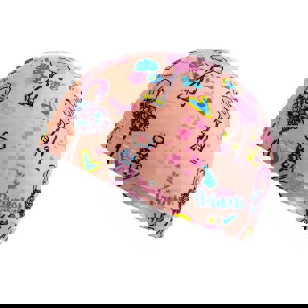 Pink flamingo swim cap with fun patterns lycra for juniors