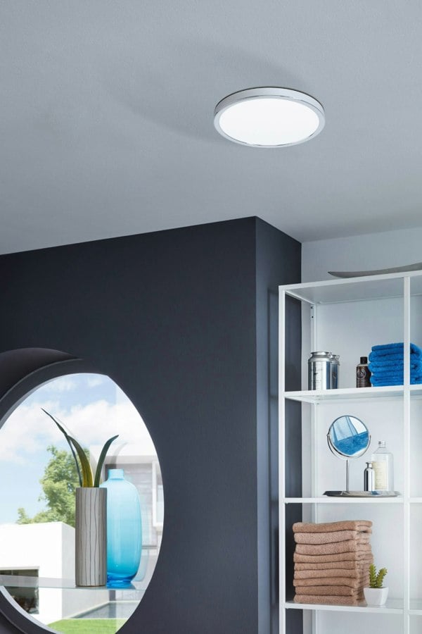 EGLO Fueva 5 1-Light LED Chrome Circular Ceiling Light