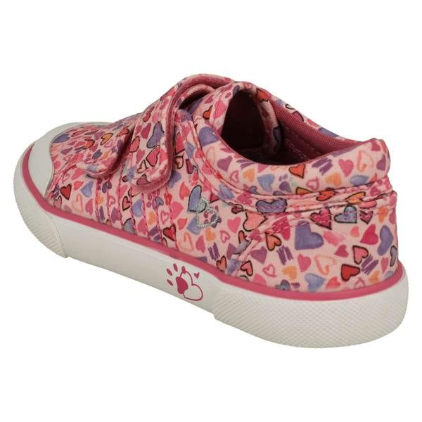 Start-rite Girls Startrite Machine Washable Heart Detailed Canvas Shoe Loveheart