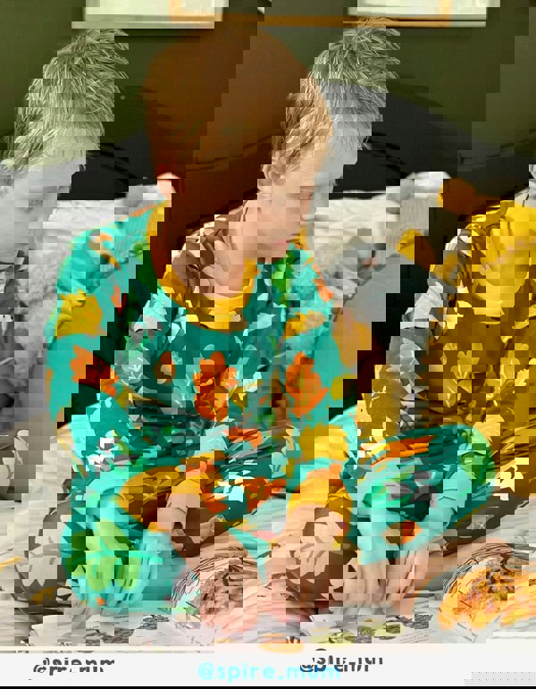 Organic Autumn Print Pyjamas - Toby Tiger UK Retail