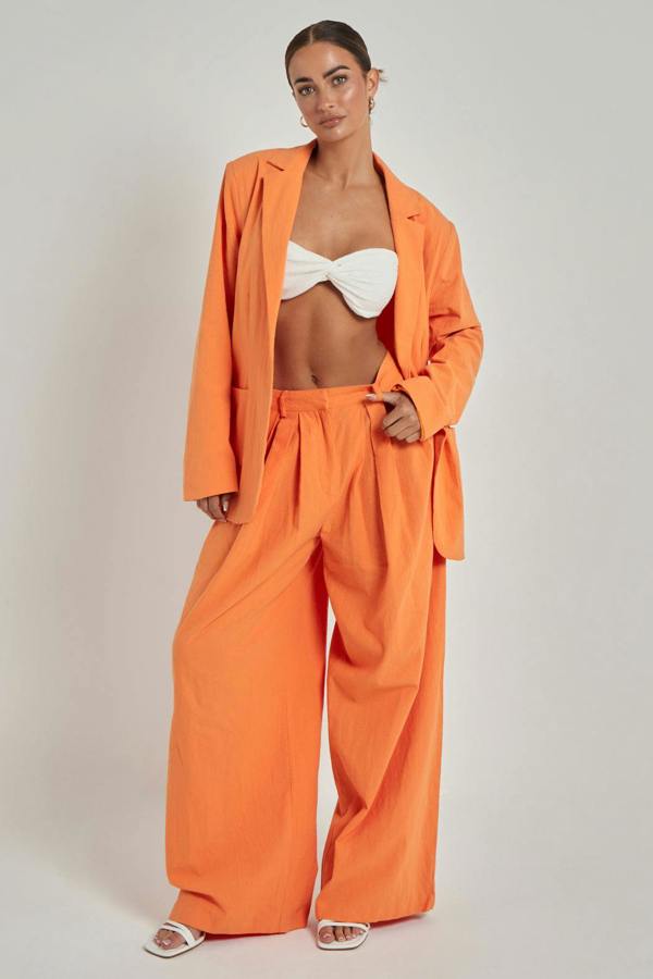 Urban Bliss Linen Oversized Blazer